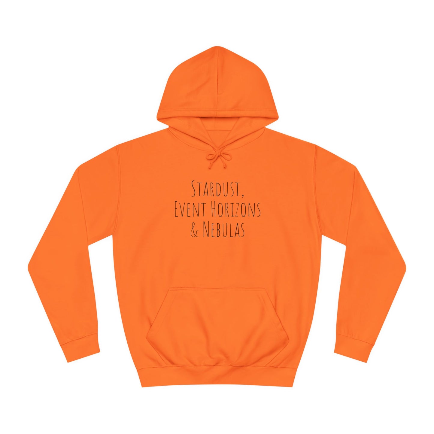 College Hoodie with Stardust, Event Horizons & Nebulas Design - Space Exploration Theme