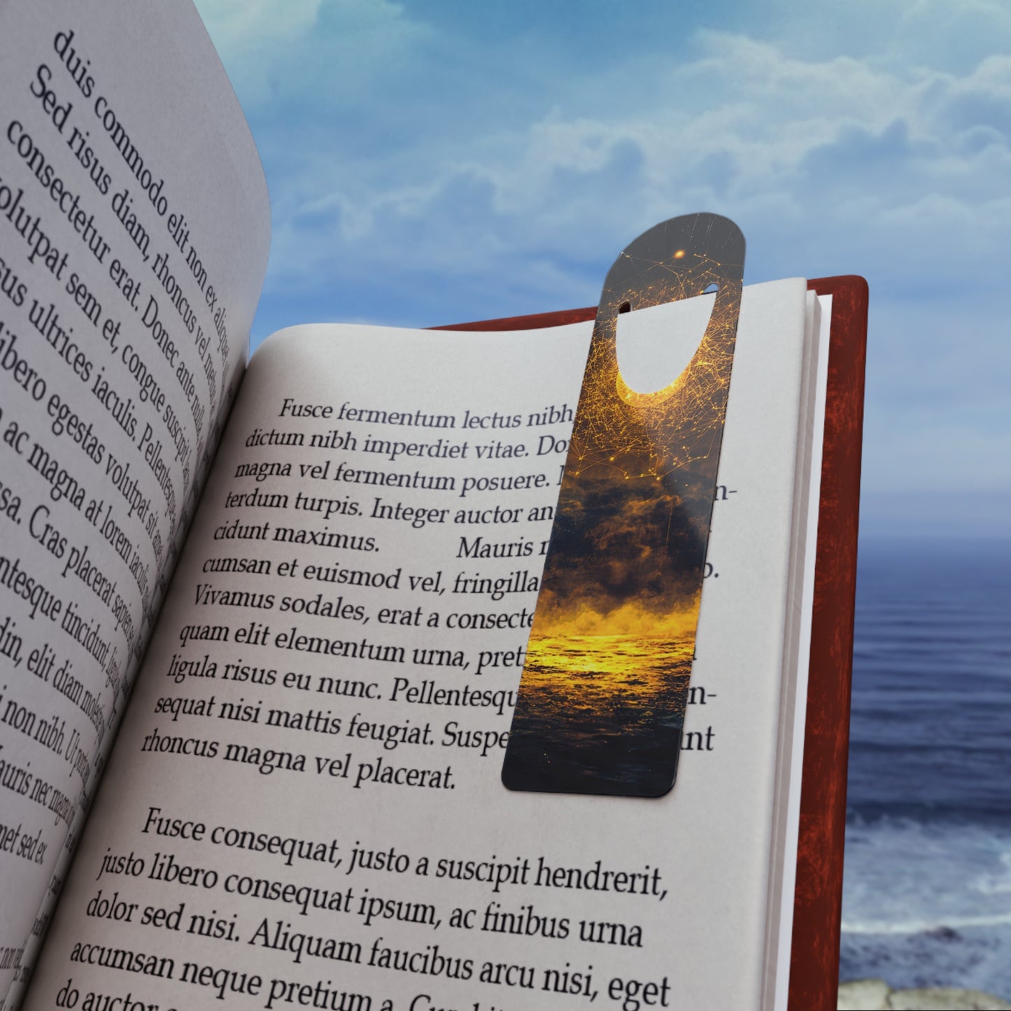 Sunlit Serenity Bookmark - Inspiring Reading Accessory