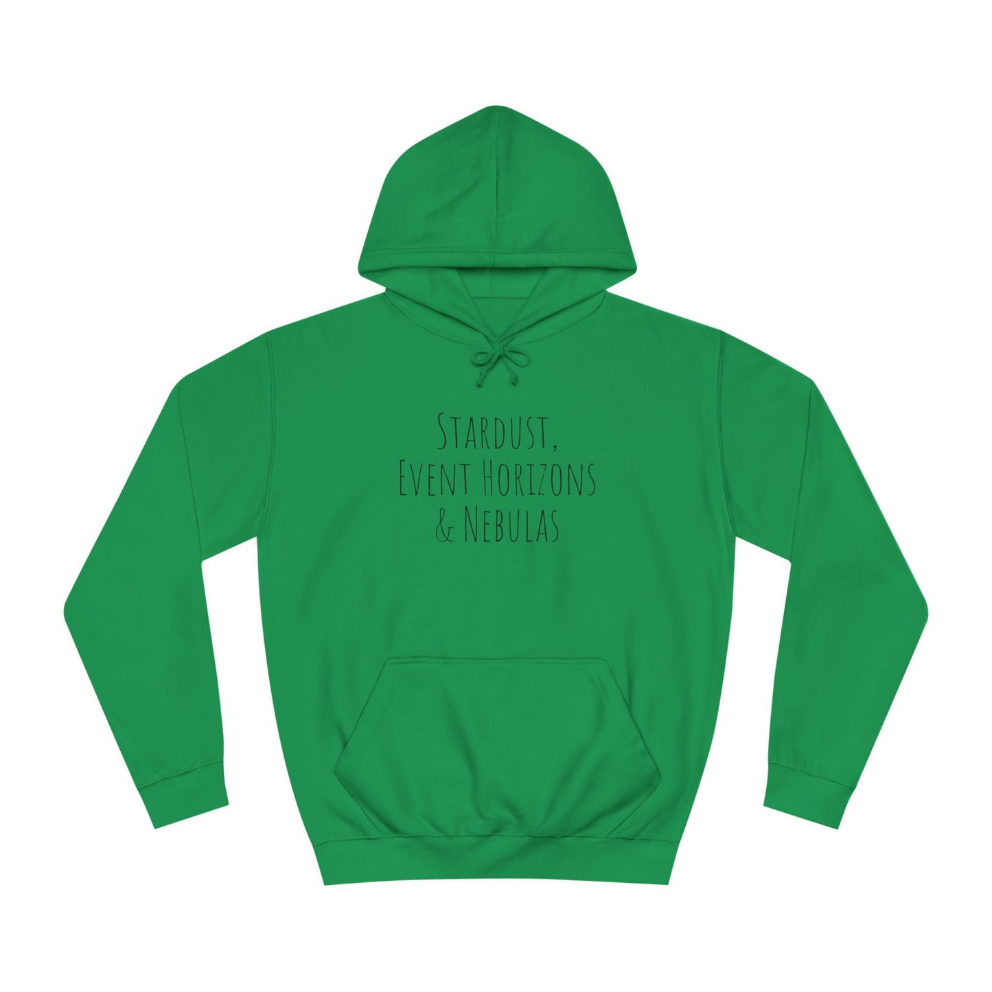 College Hoodie with Stardust, Event Horizons & Nebulas Design - Space Exploration Theme