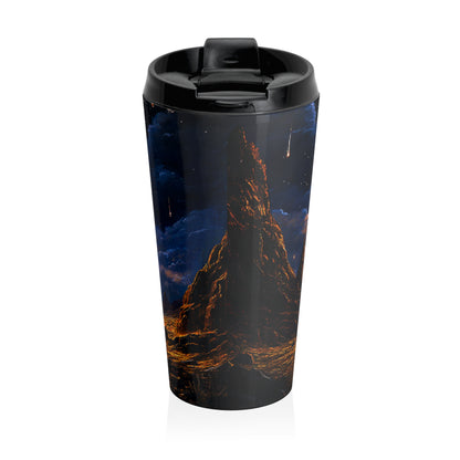 Stardust, Nebulas & Event Horizons - Stainless Steel Travel Mug - Falling Star