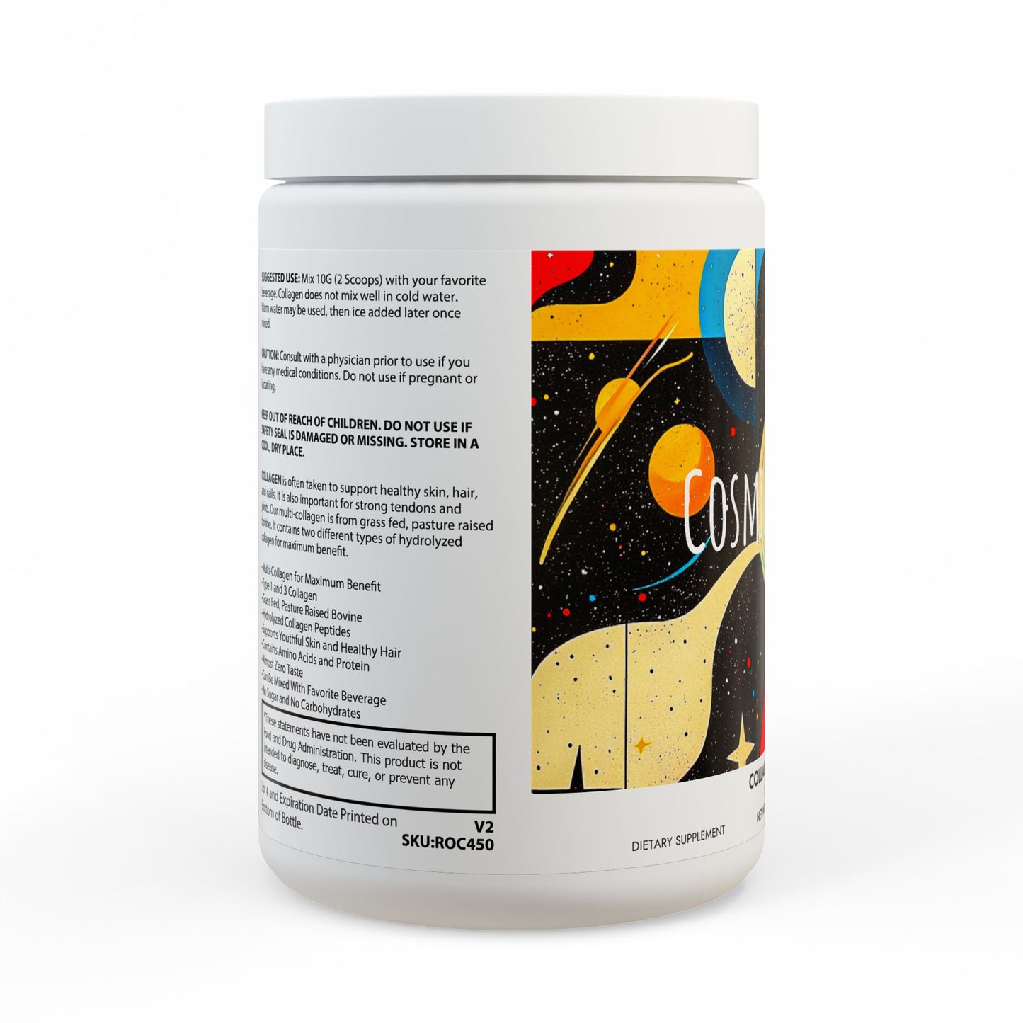 Cosmic Collagen Peptides Type I & III Supplement (350g, 12.3oz)