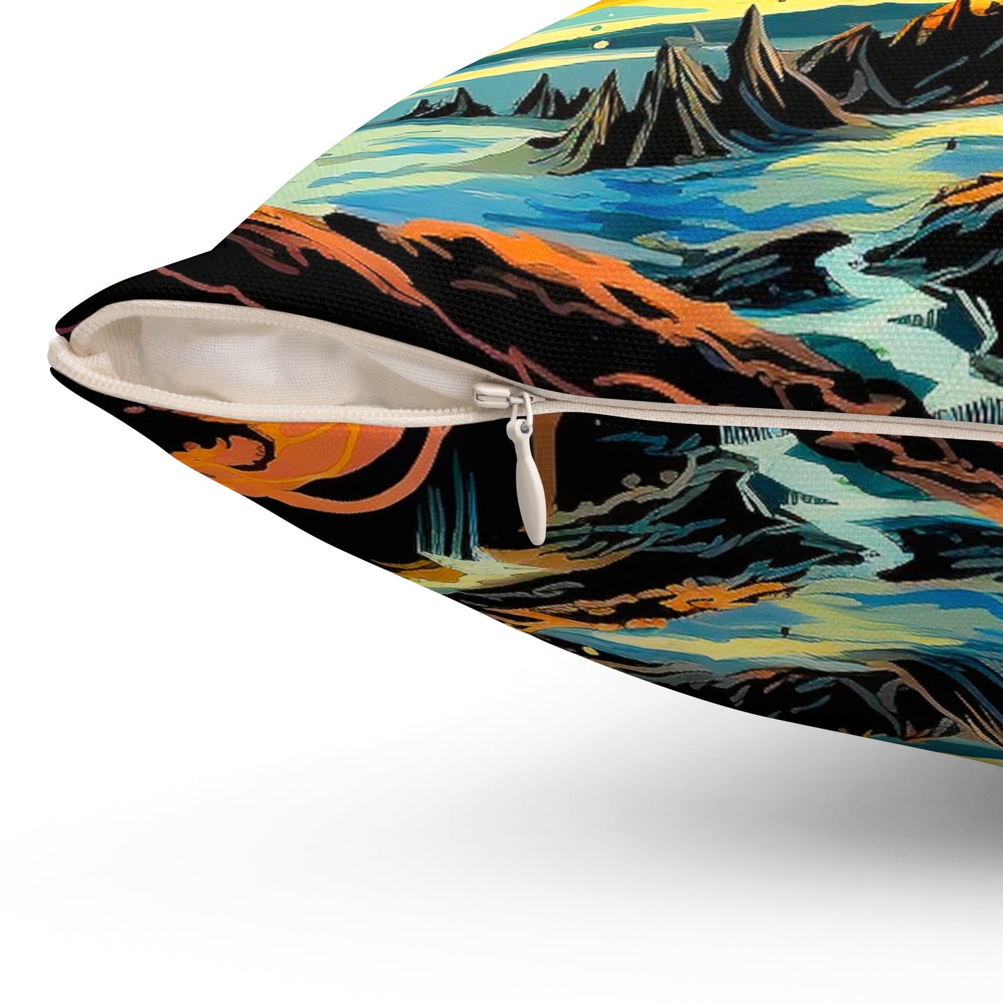 Cosmic Odyssey Throw Pillow - Colorful Galaxy Design