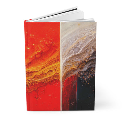 Cosmic Hardcover Journal, Artistic Notebook for Writers, Gift for Students, Note-taking Journal, Space-themed Diary, Creative Writing