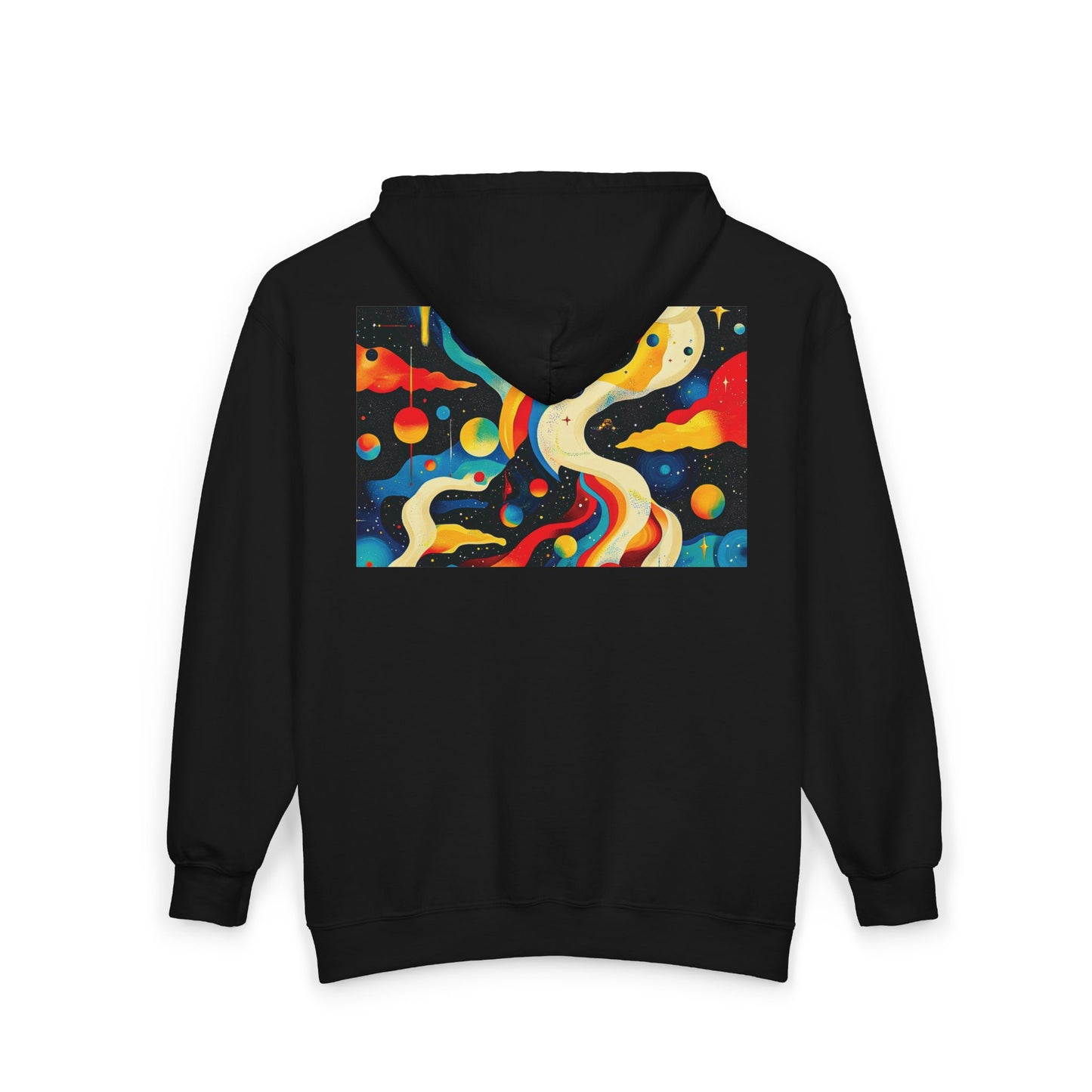 Cosmic Adventure Zip-Up Hoodie - Stargazing & Artistic Design
