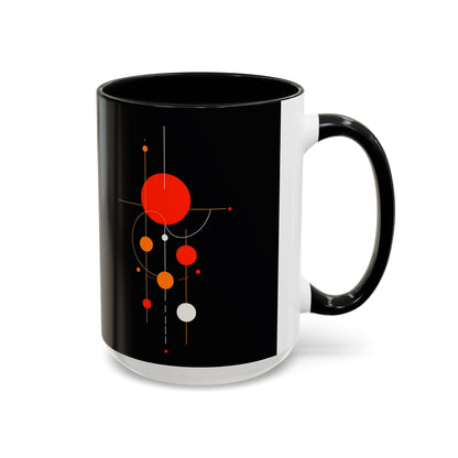 Modern Geometric Accent Coffee Mug - Unique Gift for Coffee Lovers, Stylish Home Decor, Office Essentials, Artistic Drinkware