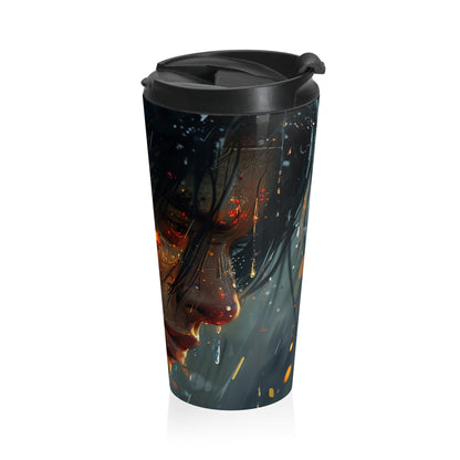 Stainless Steel Travel Mug with Cosmic Design – Perfect for Adventures and Daily Commutes