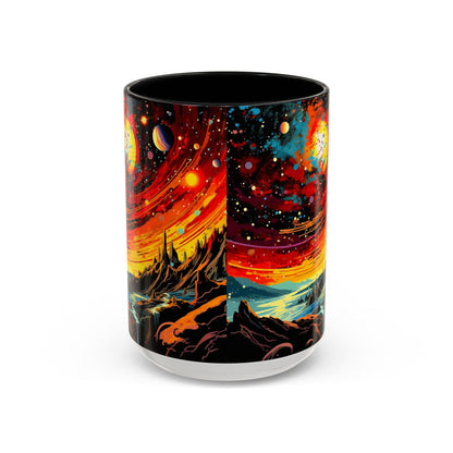 Cosmic Adventure Coffee Mug, Space-Themed Cup for Galaxy Lovers, Gift for Astronomers, Celestial Art Decor, Unique Birthday Present