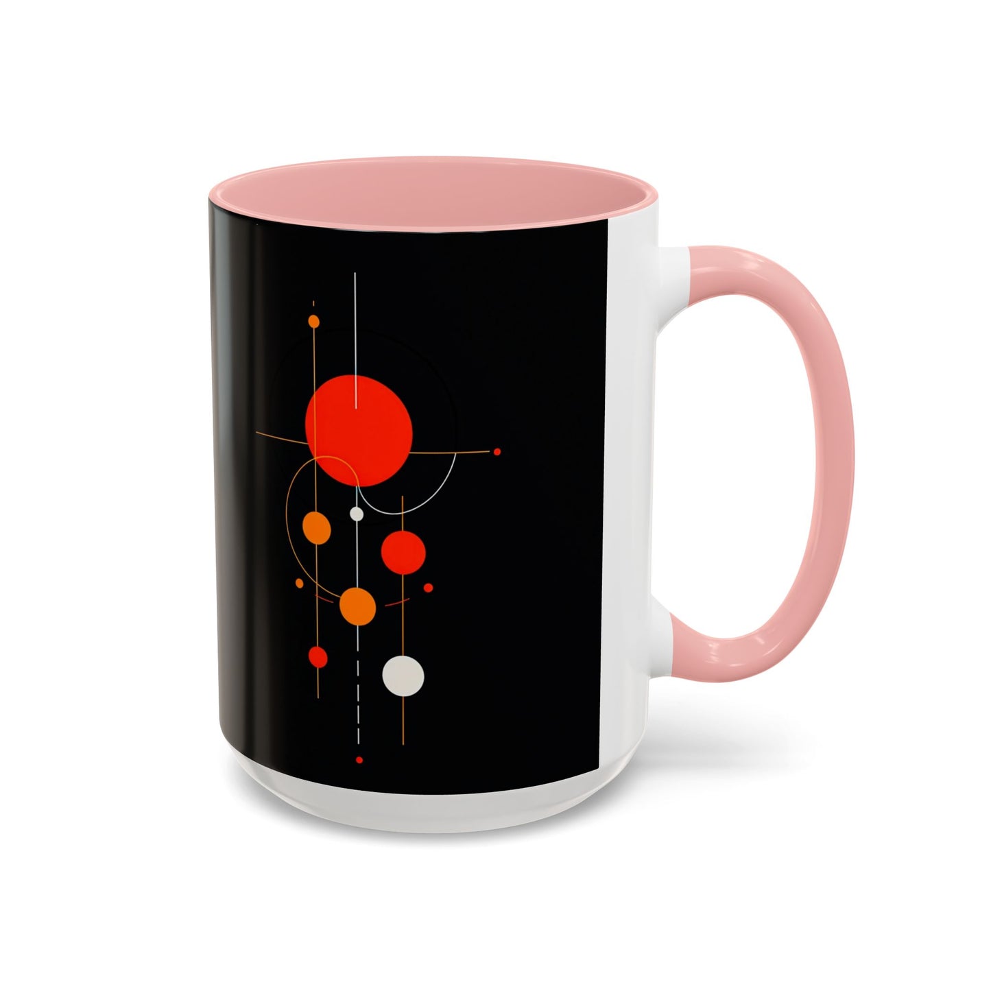 Modern Geometric Accent Coffee Mug - Unique Gift for Coffee Lovers, Stylish Home Decor, Office Essentials, Artistic Drinkware