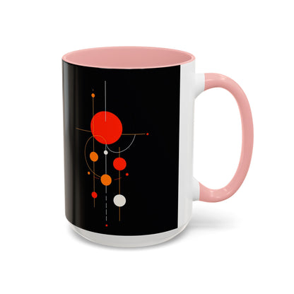 Modern Geometric Accent Coffee Mug - Unique Gift for Coffee Lovers, Stylish Home Decor, Office Essentials, Artistic Drinkware