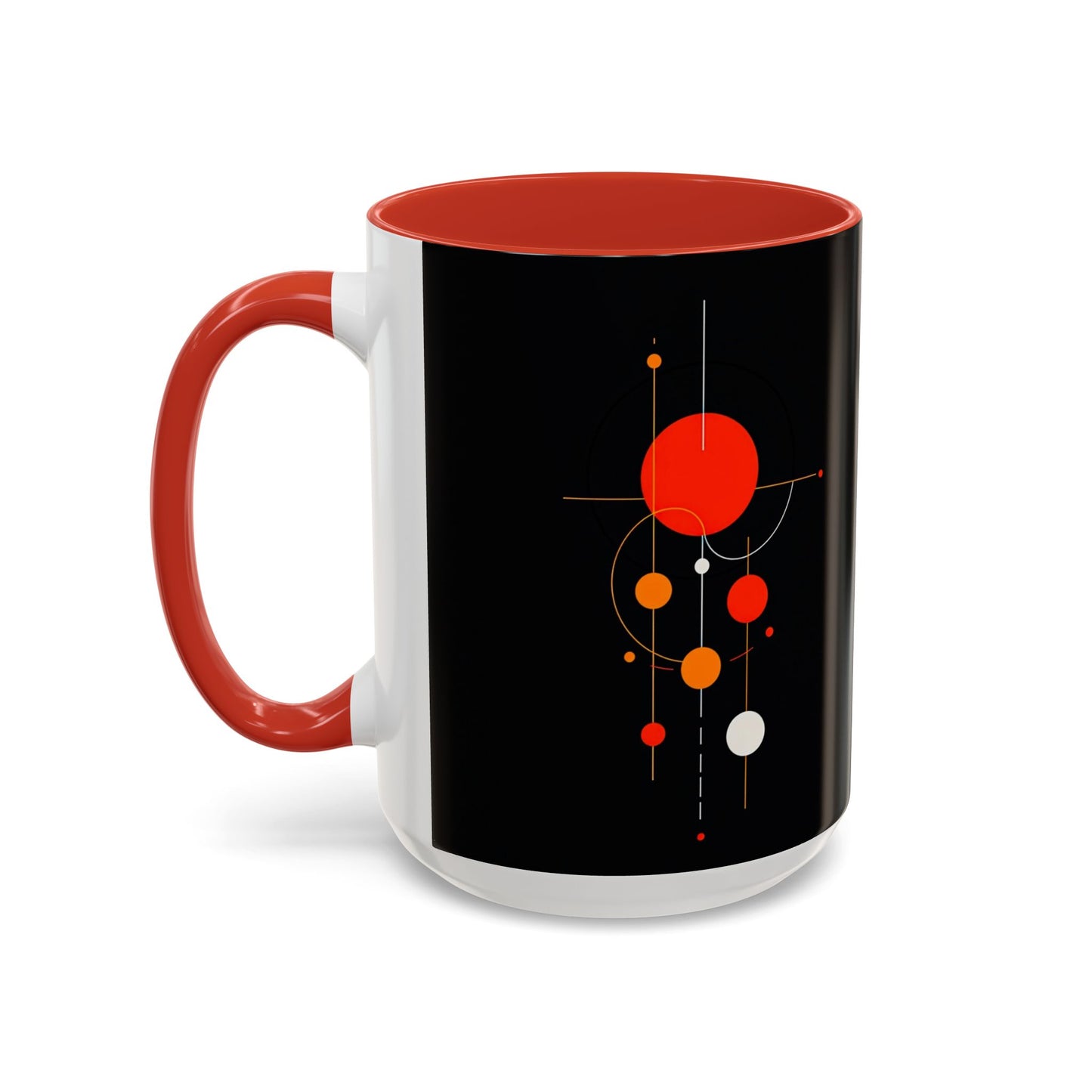 Modern Geometric Accent Coffee Mug - Unique Gift for Coffee Lovers, Stylish Home Decor, Office Essentials, Artistic Drinkware