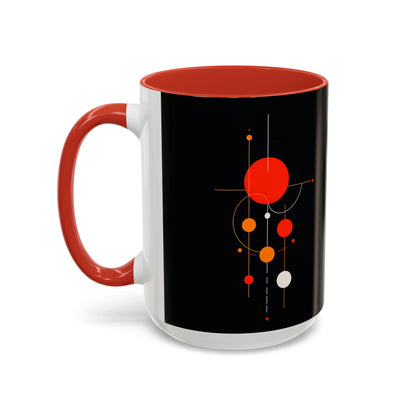 Modern Geometric Accent Coffee Mug - Unique Gift for Coffee Lovers, Stylish Home Decor, Office Essentials, Artistic Drinkware