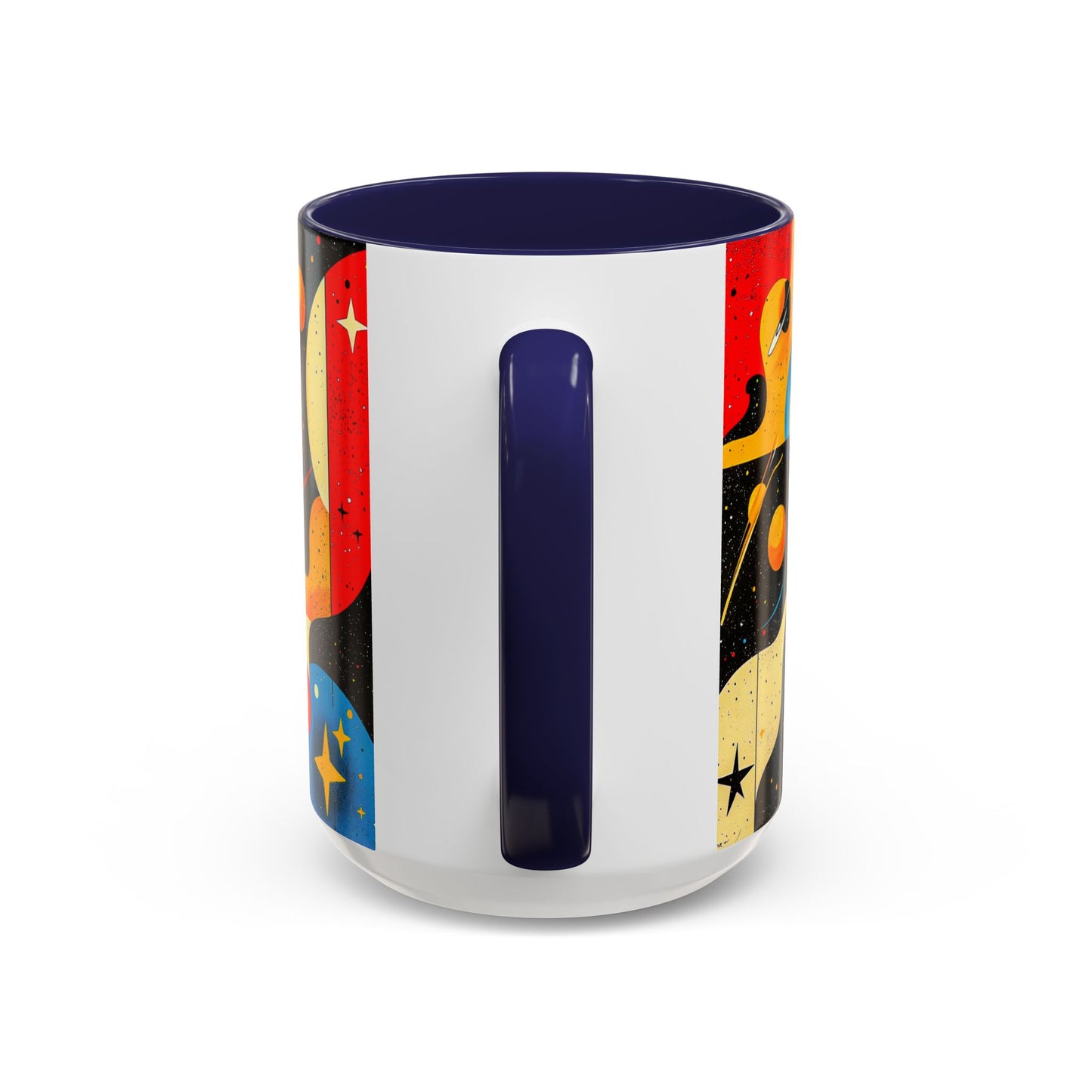 Galactic Accent Coffee Mug - Colorful Space-Themed Ceramic Tea Cup, Gifts for Astronomers, Cosmic Coffee Lover, Outdoor Cafe Drinkware