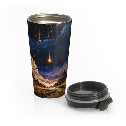 Stardust, Nebulas & Event Horizons - Stainless Steel Travel Mug - Falling Star