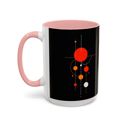 Modern Geometric Accent Coffee Mug - Unique Gift for Coffee Lovers, Stylish Home Decor, Office Essentials, Artistic Drinkware