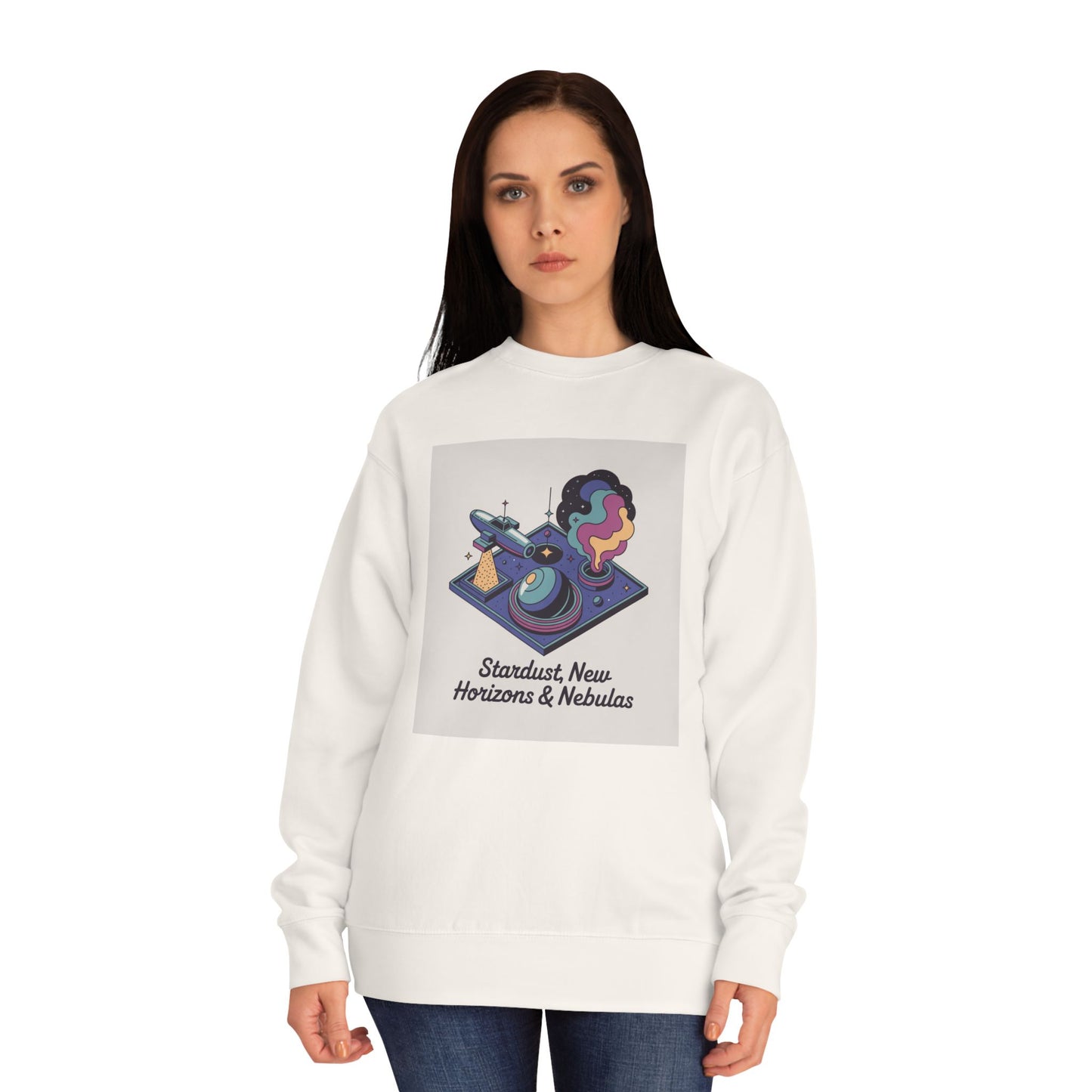 Cosmic Adventure Sweatshirt - Stardust, New Horizons & Nebula Design