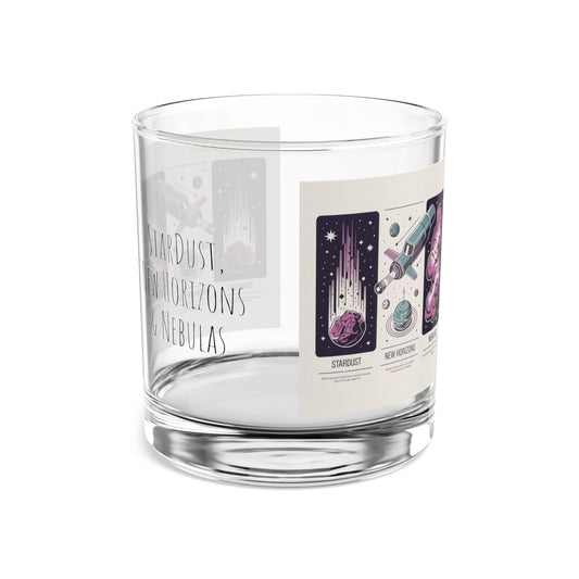 Cosmic Rocks Glass - 10oz Stargazing Design for Space Lovers