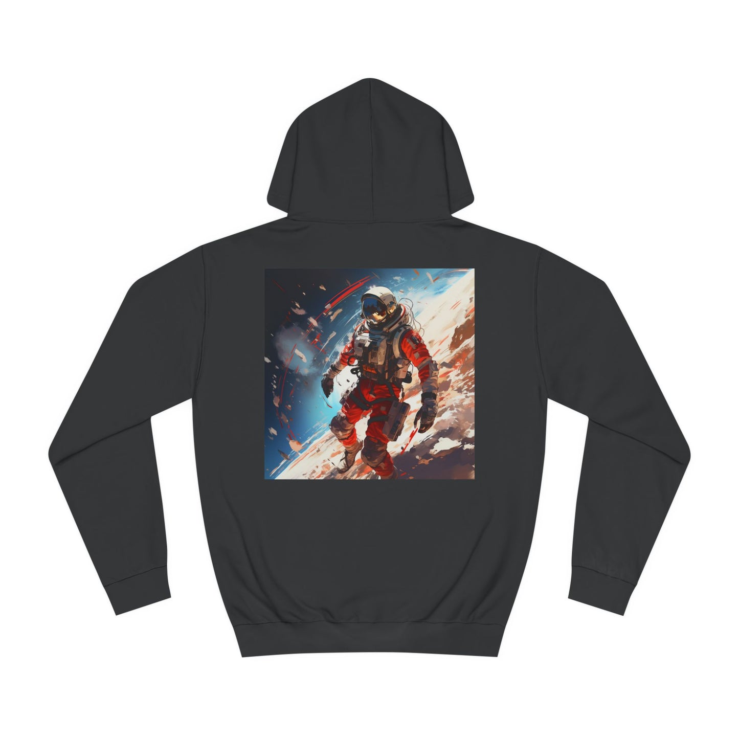 College Hoodie with Stardust, Event Horizons & Nebulas Design - Space Exploration Theme