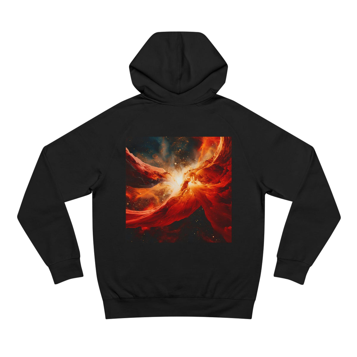 Midnight Sun Pocket Universe Hoodie — Cosmic Nebula Graphic Hoodie