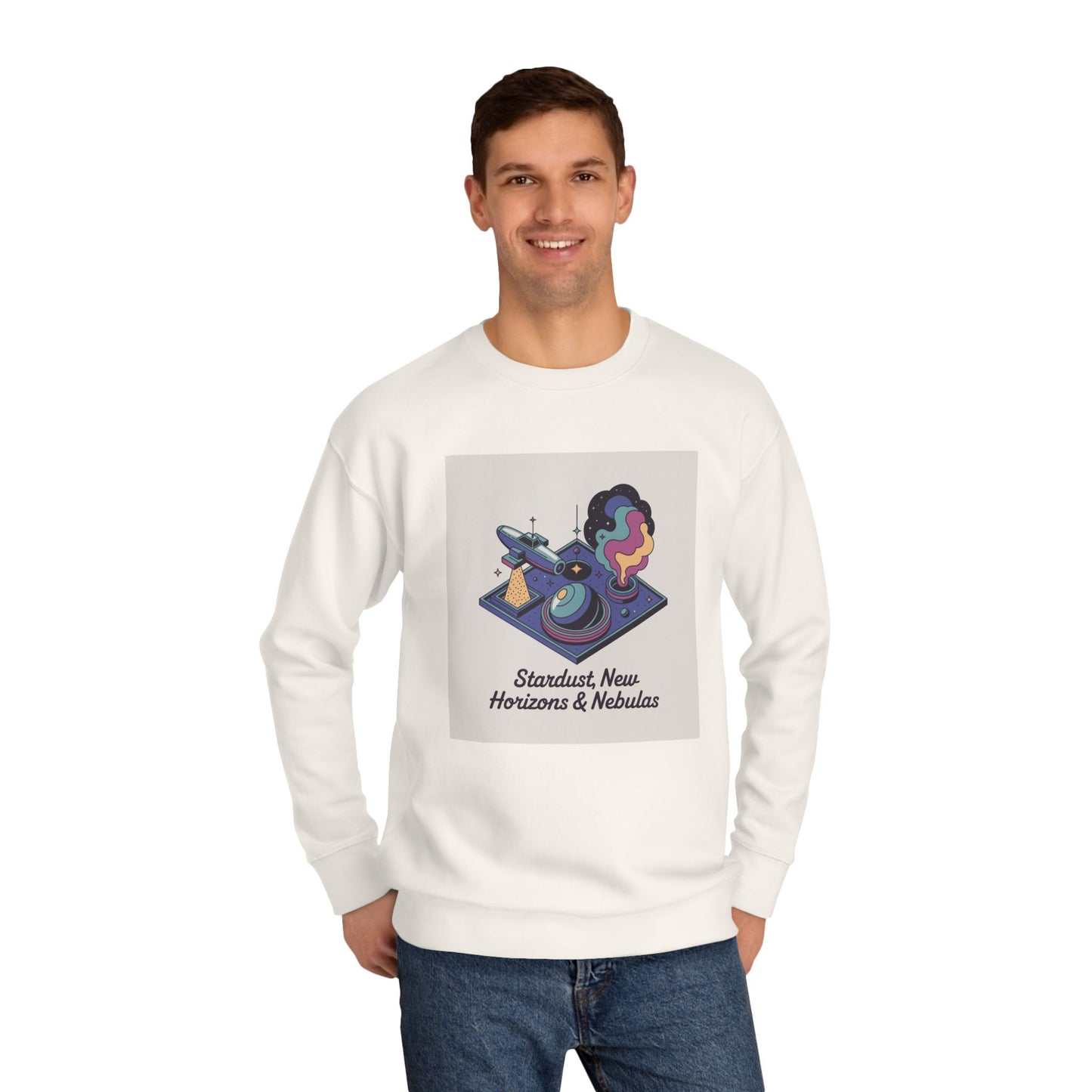 Cosmic Adventure Sweatshirt - Stardust, New Horizons & Nebula Design