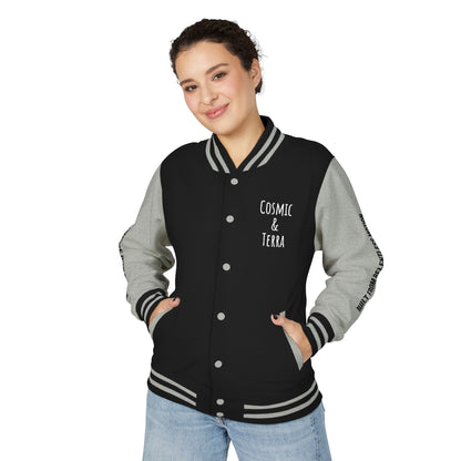 Cosmic & Terra Unisex Heavyweight Letterman Jacket - It's a New Day