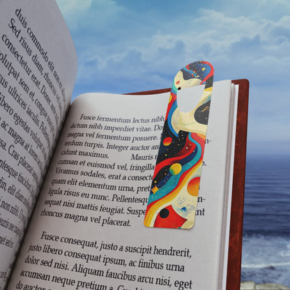 Cosmic Art Bookmark - Vibrant Universe Design, Reading Gift, Space Decor, Book Lover Present, Library Accessory