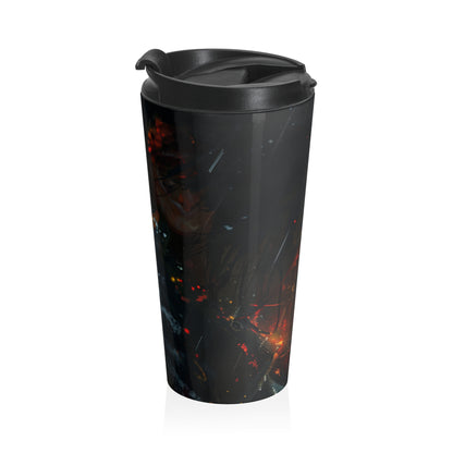 Stainless Steel Travel Mug with Cosmic Design – Perfect for Adventures and Daily Commutes