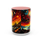 Cosmic Adventure Coffee Mug, Space-Themed Cup for Galaxy Lovers, Gift for Astronomers, Celestial Art Decor, Unique Birthday Present