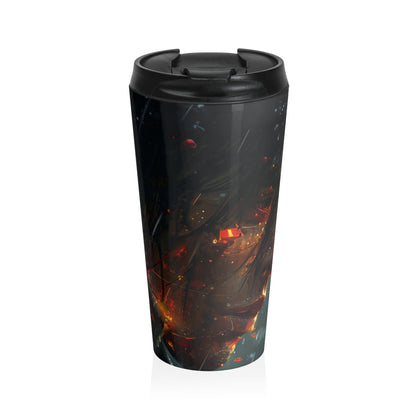 Stainless Steel Travel Mug with Cosmic Design – Perfect for Adventures and Daily Commutes