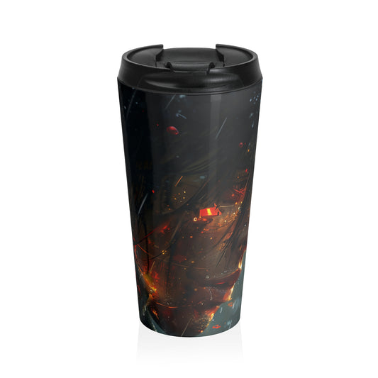 Stainless Steel Travel Mug with Cosmic Design – Perfect for Adventures and Daily Commutes