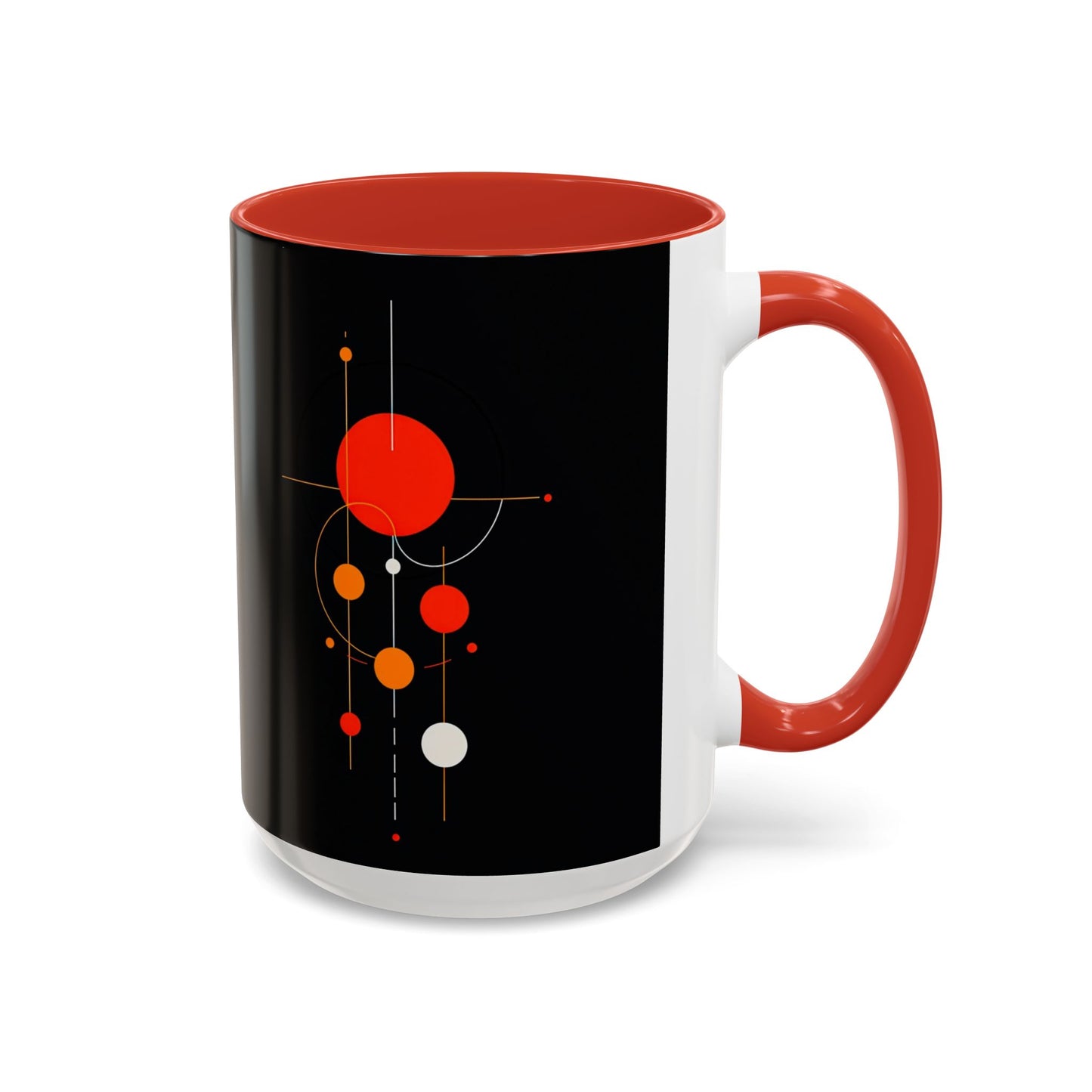 Modern Geometric Accent Coffee Mug - Unique Gift for Coffee Lovers, Stylish Home Decor, Office Essentials, Artistic Drinkware