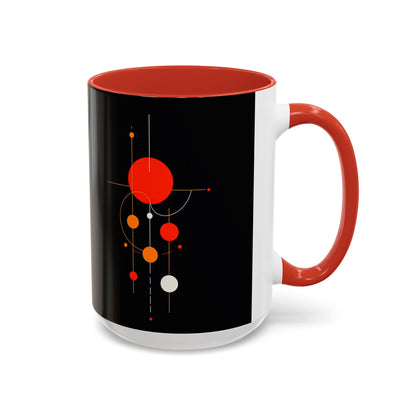 Modern Geometric Accent Coffee Mug - Unique Gift for Coffee Lovers, Stylish Home Decor, Office Essentials, Artistic Drinkware