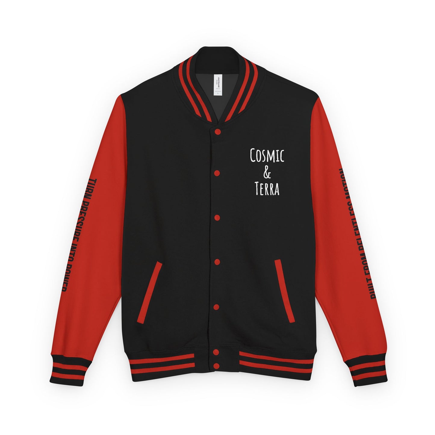 Cosmic & Terra Unisex Heavyweight Letterman Jacket - It's a New Day