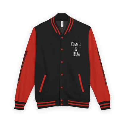 Cosmic & Terra Unisex Heavyweight Letterman Jacket - It's a New Day