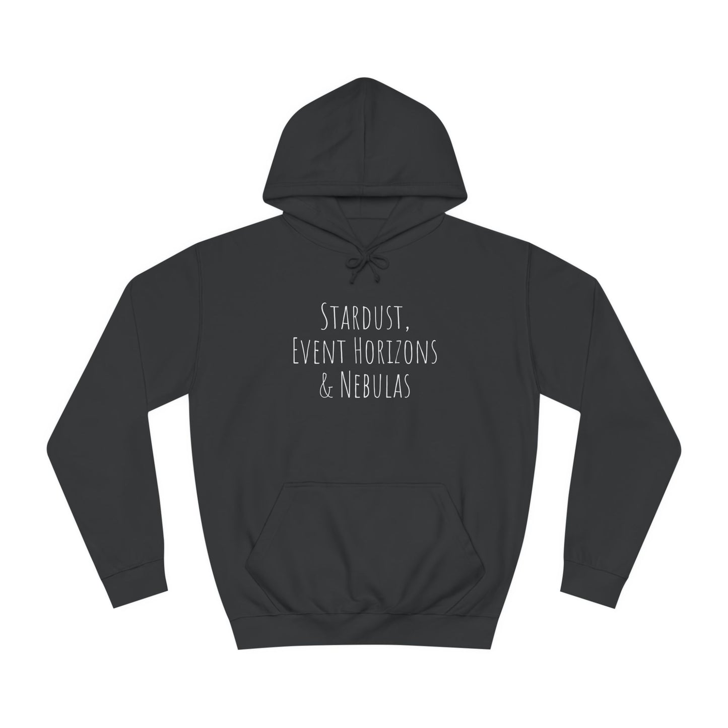 College Hoodie with Stardust, Event Horizons & Nebulas Design - Space Exploration Theme