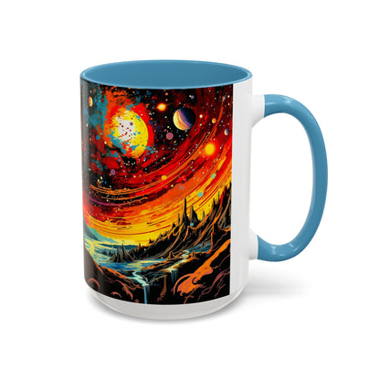 Cosmic Adventure Coffee Mug, Space-Themed Cup for Galaxy Lovers, Gift for Astronomers, Celestial Art Decor, Unique Birthday Present