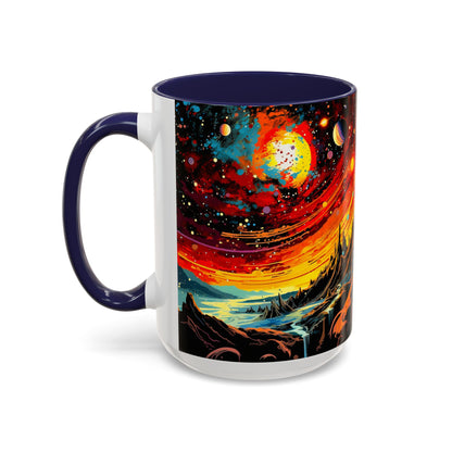 Cosmic Adventure Coffee Mug, Space-Themed Cup for Galaxy Lovers, Gift for Astronomers, Celestial Art Decor, Unique Birthday Present