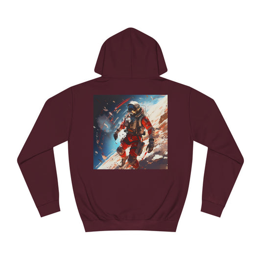 College Hoodie with Stardust, Event Horizons & Nebulas Design - Space Exploration Theme