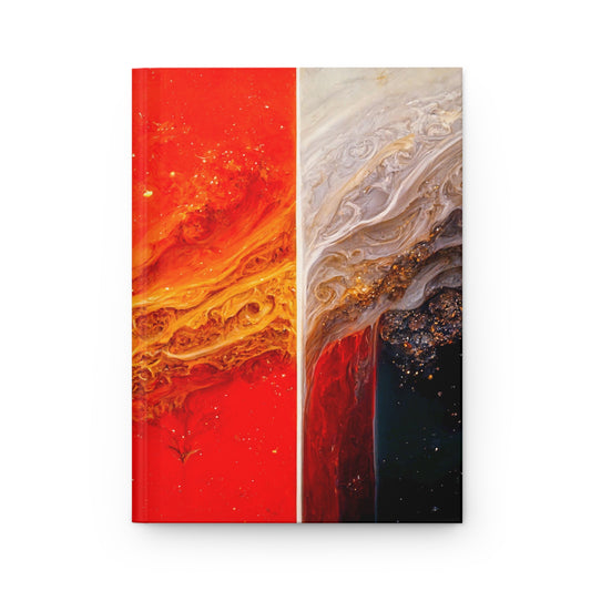 Cosmic Hardcover Journal, Artistic Notebook for Writers, Gift for Students, Note-taking Journal, Space-themed Diary, Creative Writing