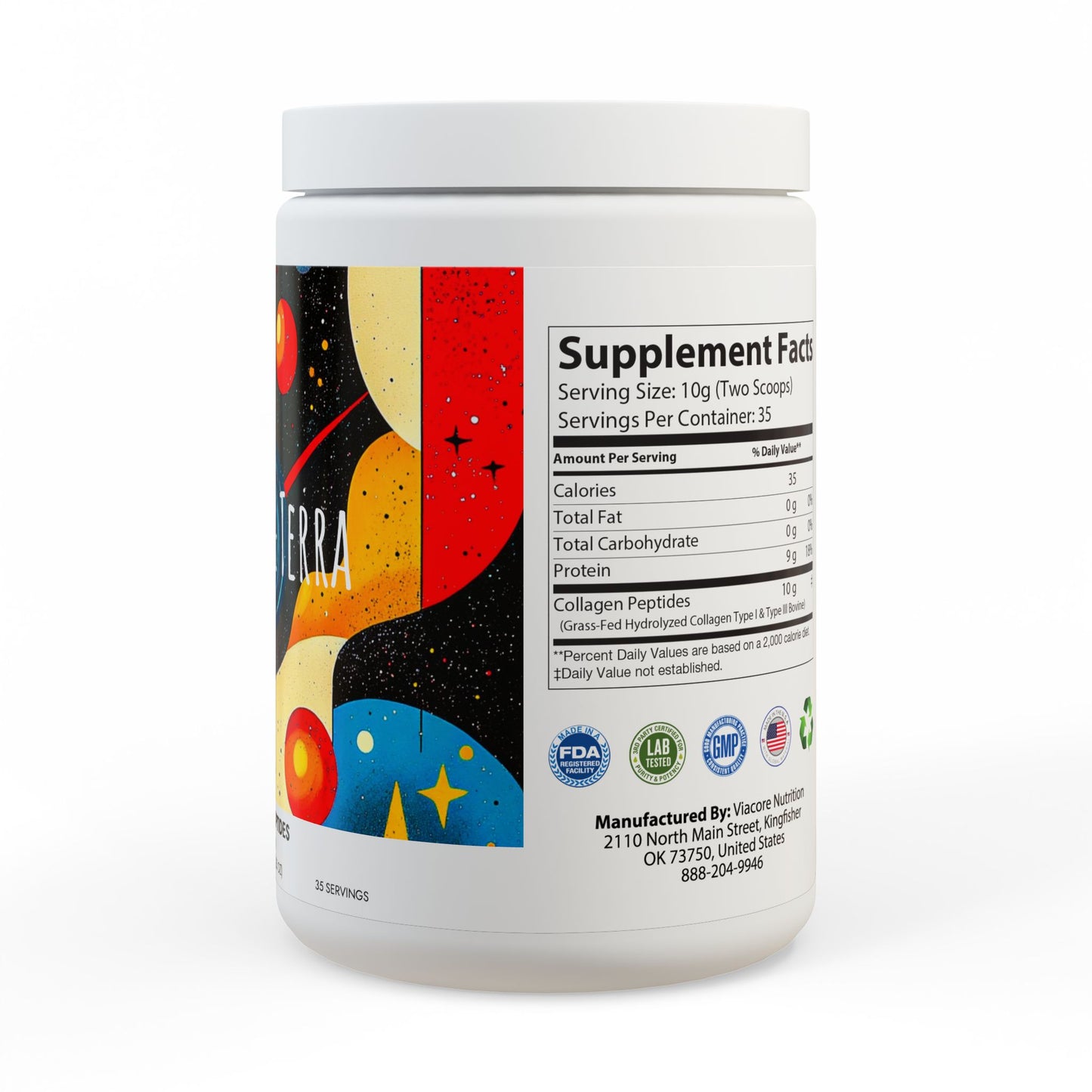 Cosmic Collagen Peptides Type I & III Supplement (350g, 12.3oz)