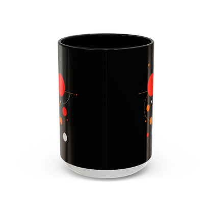 Modern Geometric Accent Coffee Mug - Unique Gift for Coffee Lovers, Stylish Home Decor, Office Essentials, Artistic Drinkware