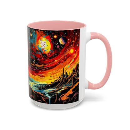 Cosmic Adventure Coffee Mug, Space-Themed Cup for Galaxy Lovers, Gift for Astronomers, Celestial Art Decor, Unique Birthday Present