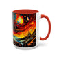 Cosmic Adventure Coffee Mug, Space-Themed Cup for Galaxy Lovers, Gift for Astronomers, Celestial Art Decor, Unique Birthday Present