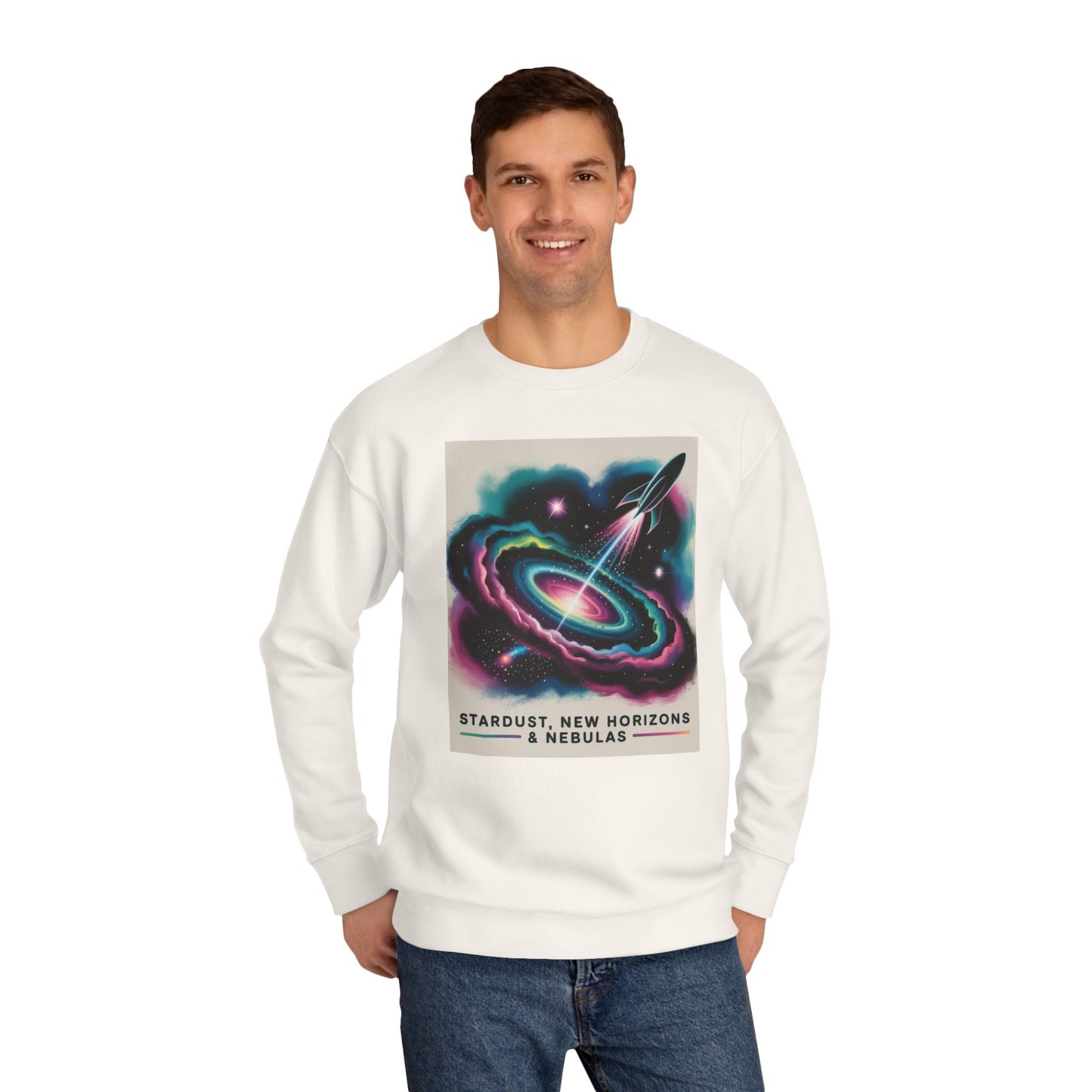 Cosmic Adventure Sweatshirt - Stardust & Nebulas Design
