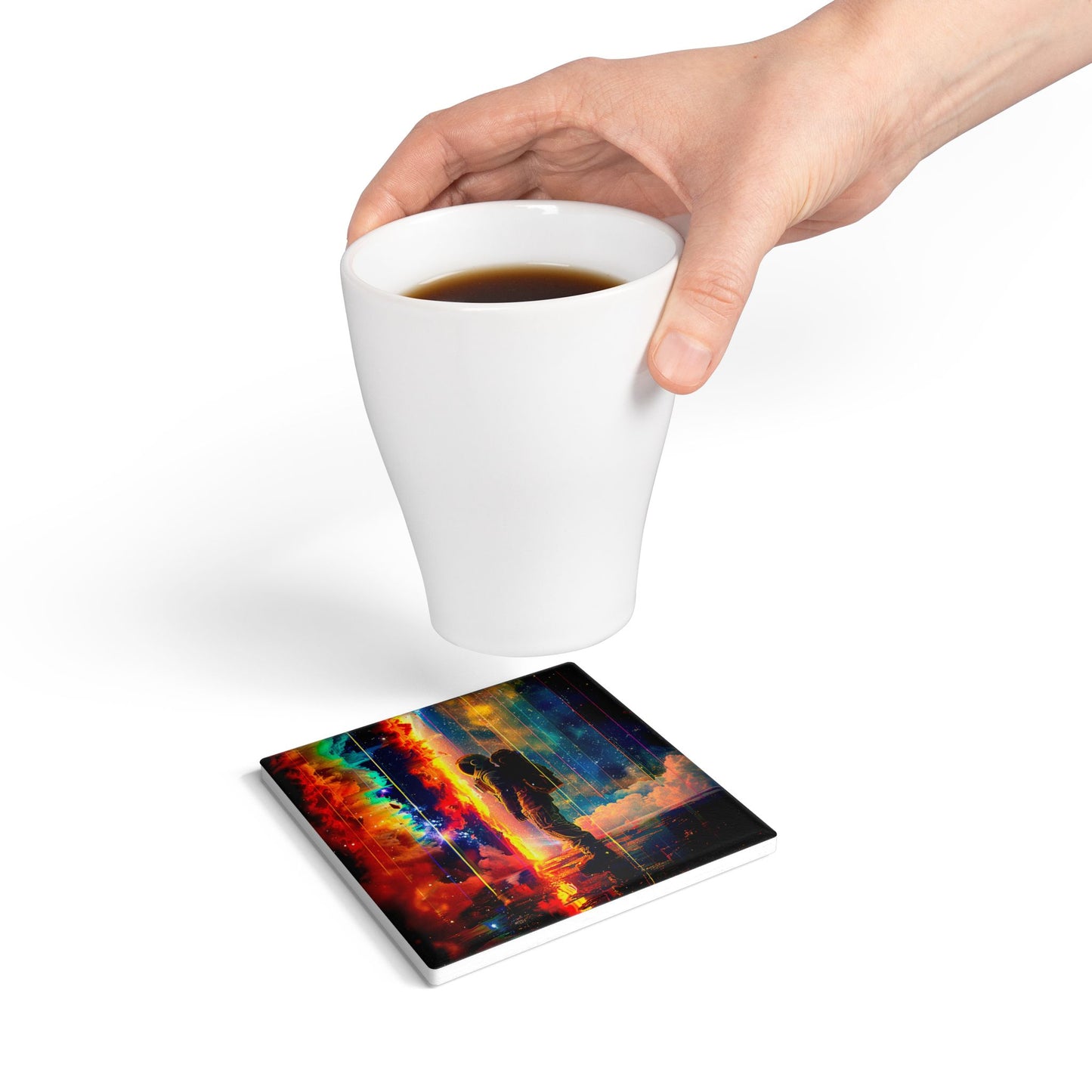 Astronaut Cosmic Ceramic Coaster | Space-Themed Drink Coaster | Gift for Space Lovers, Home Decor, Housewarming, Unique Gifts, [...]