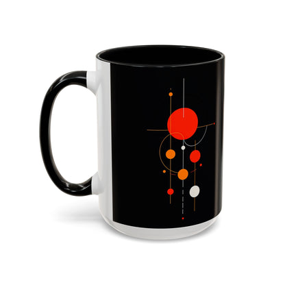 Modern Geometric Accent Coffee Mug - Unique Gift for Coffee Lovers, Stylish Home Decor, Office Essentials, Artistic Drinkware