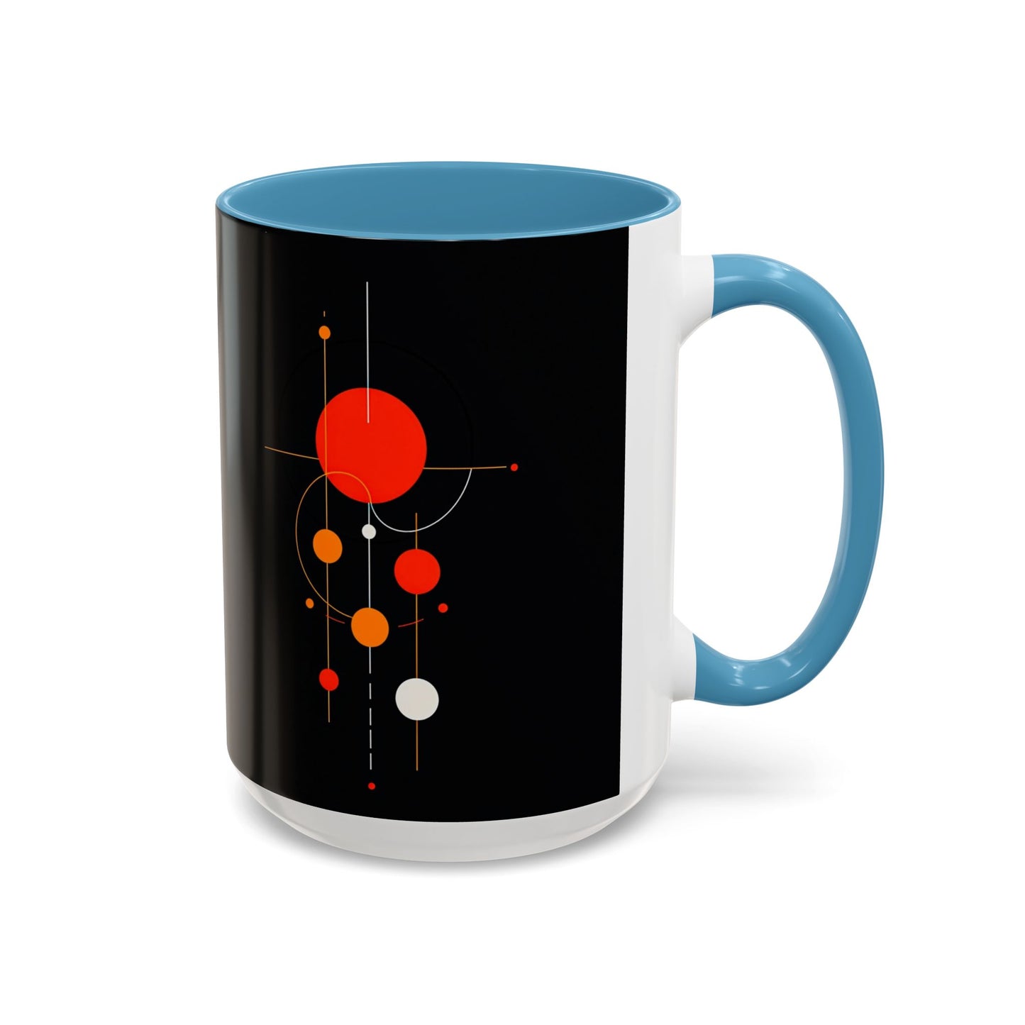 Modern Geometric Accent Coffee Mug - Unique Gift for Coffee Lovers, Stylish Home Decor, Office Essentials, Artistic Drinkware