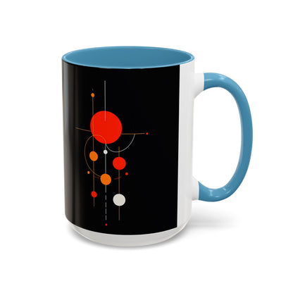 Modern Geometric Accent Coffee Mug - Unique Gift for Coffee Lovers, Stylish Home Decor, Office Essentials, Artistic Drinkware