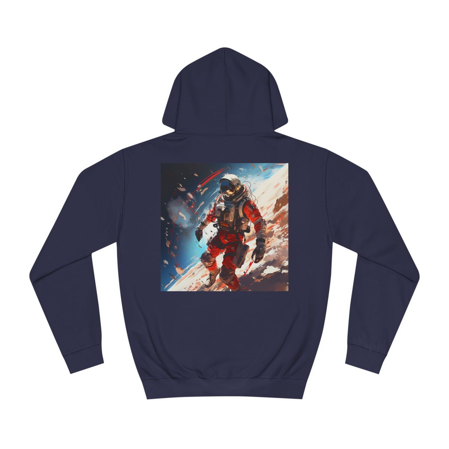College Hoodie with Stardust, Event Horizons & Nebulas Design - Space Exploration Theme