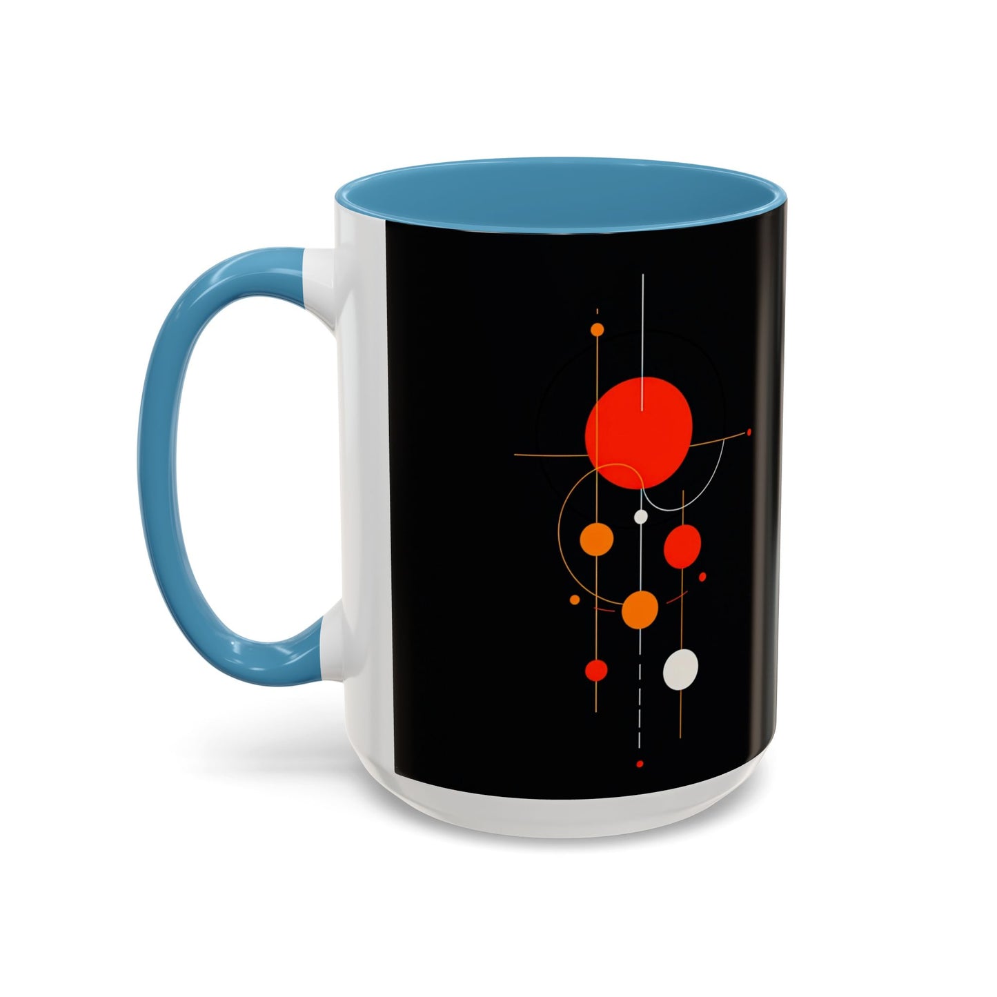 Modern Geometric Accent Coffee Mug - Unique Gift for Coffee Lovers, Stylish Home Decor, Office Essentials, Artistic Drinkware