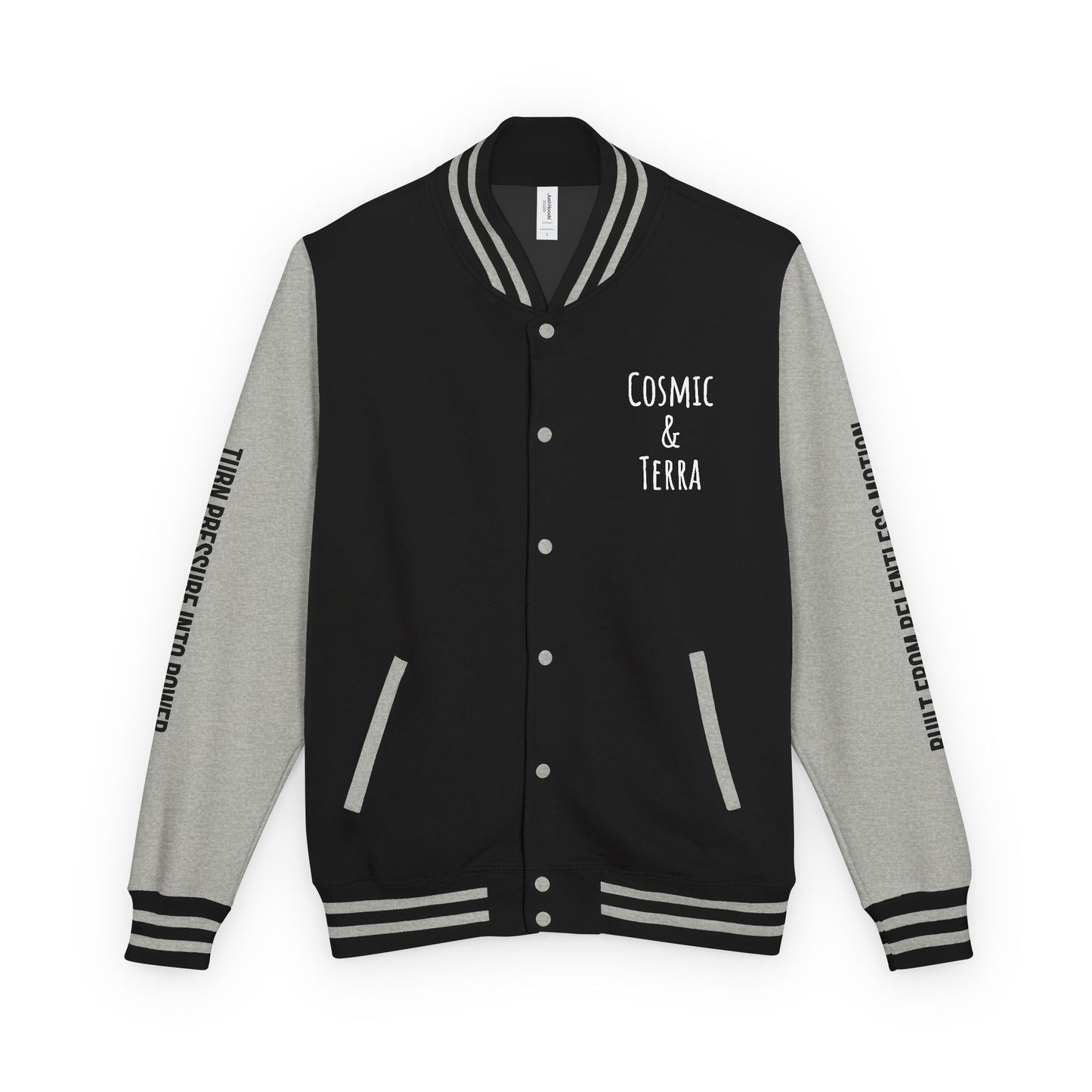 Cosmic & Terra Unisex Heavyweight Letterman Jacket - It's a New Day